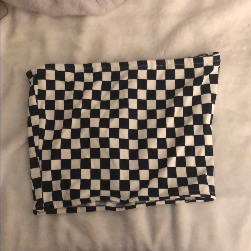Checkered tube top